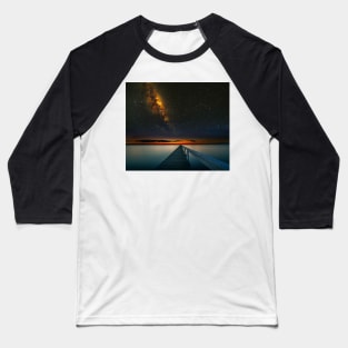 Milky Way over Long Jetty Baseball T-Shirt